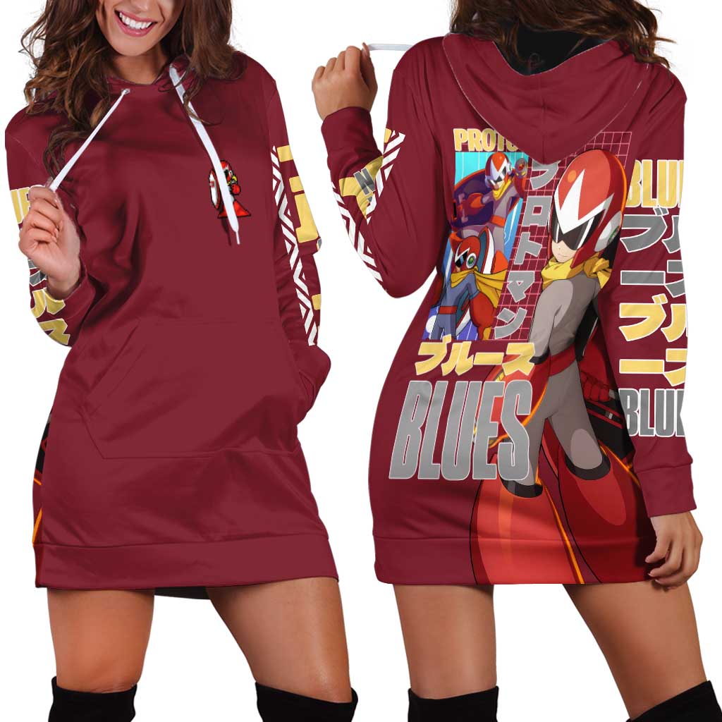 Proto Man Mega Man Hoodie Dress Japan Anime Style - The Mazicc