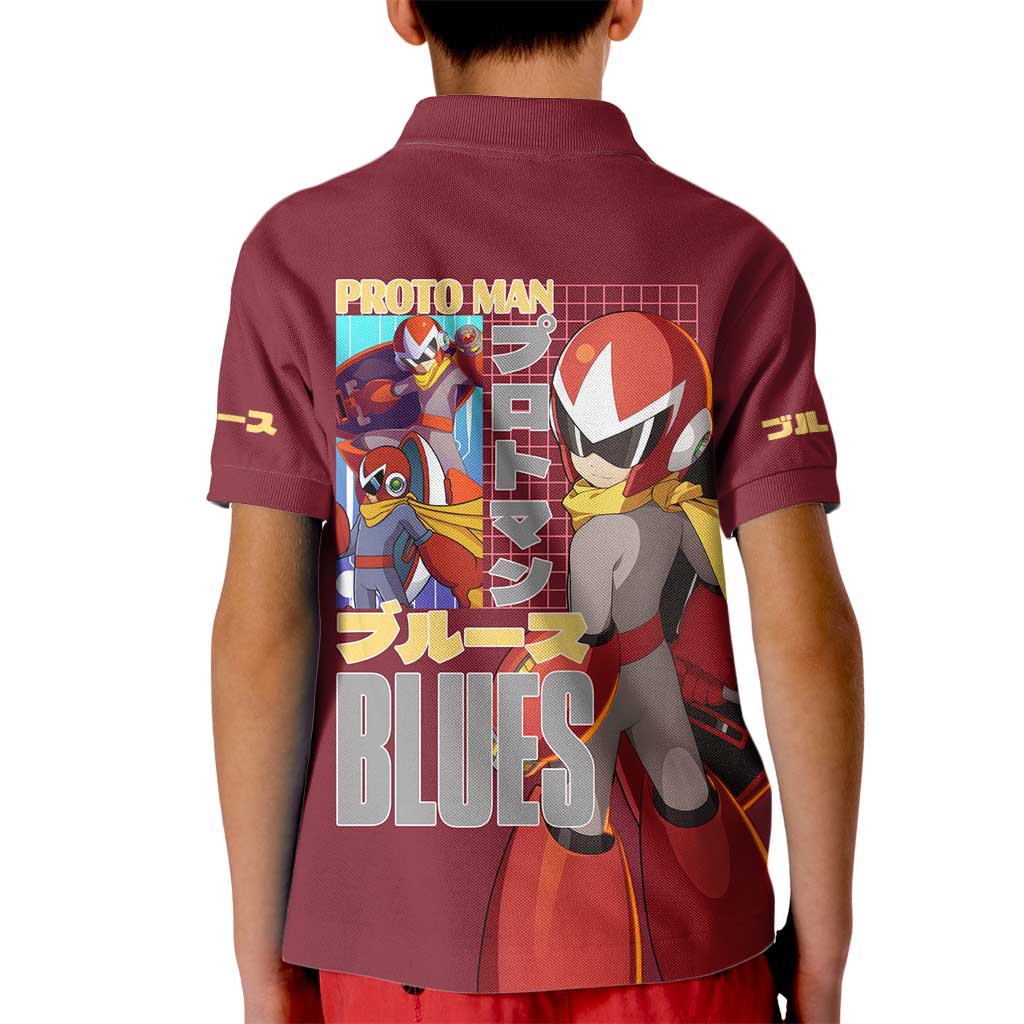 Proto Man Mega Man Kid Polo Shirt Japan Anime Style - The Mazicc