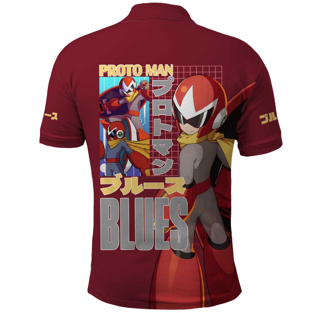 Proto Man Mega Man Polo Shirt Japan Anime Style - The Mazicc