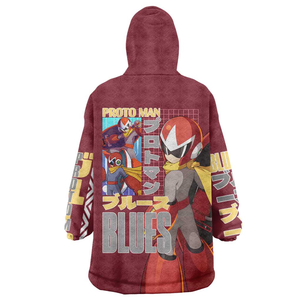 Proto Man Mega Man Wearable Blanket Hoodie Japan Anime Style - The Mazicc