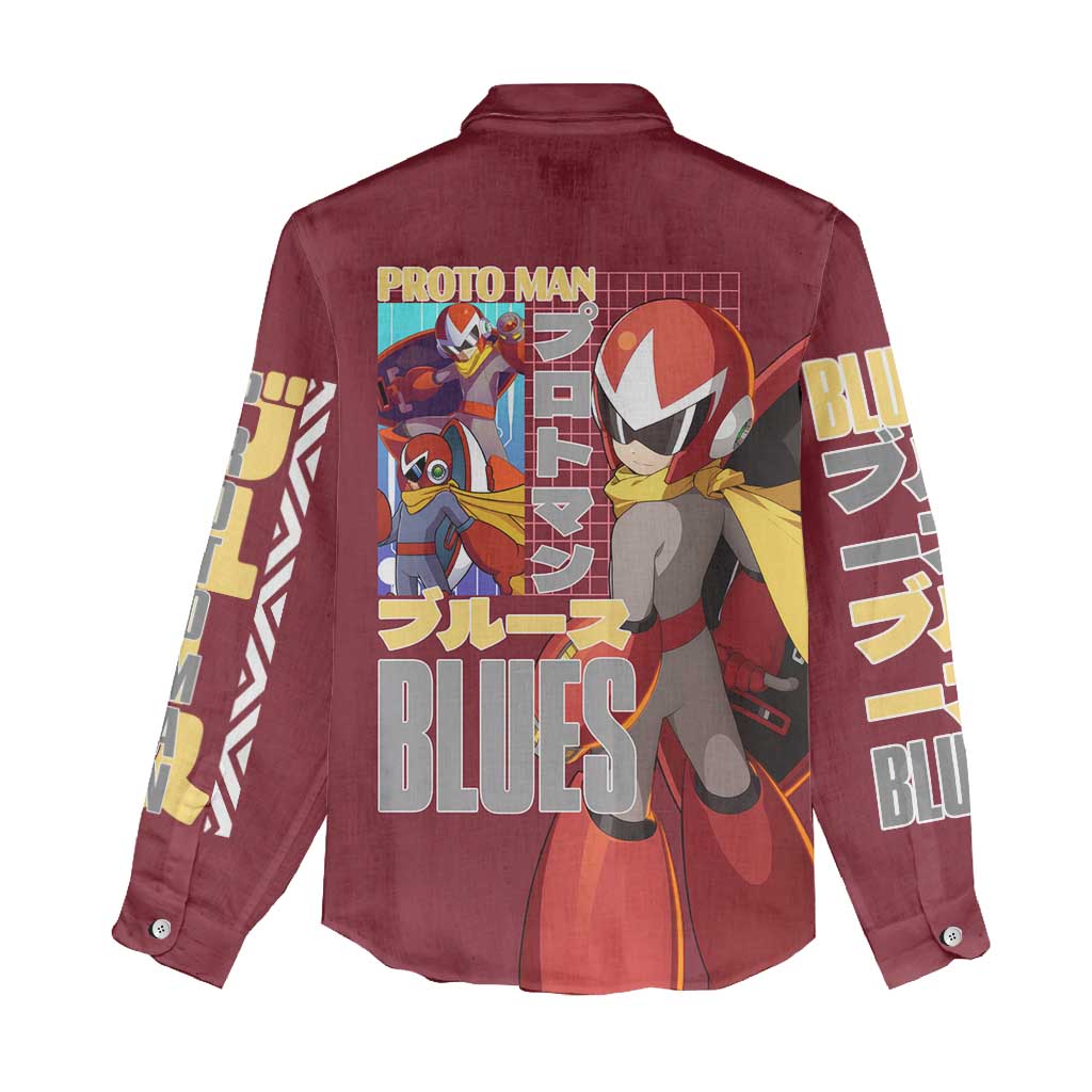 Proto Man Mega Man Women Casual Shirt Japan Anime Style - The Mazicc