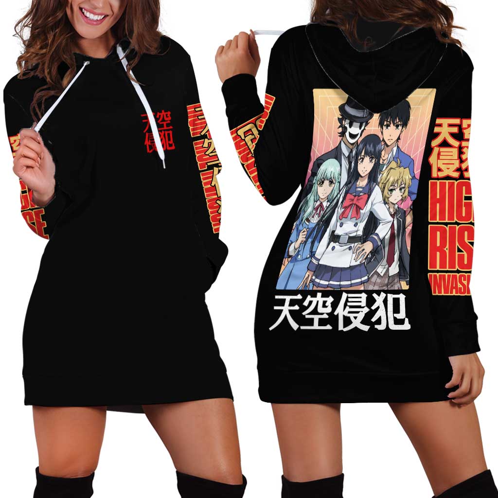 High-Rise Invasion Hoodie Dress Japan Anime Style - The Mazicc