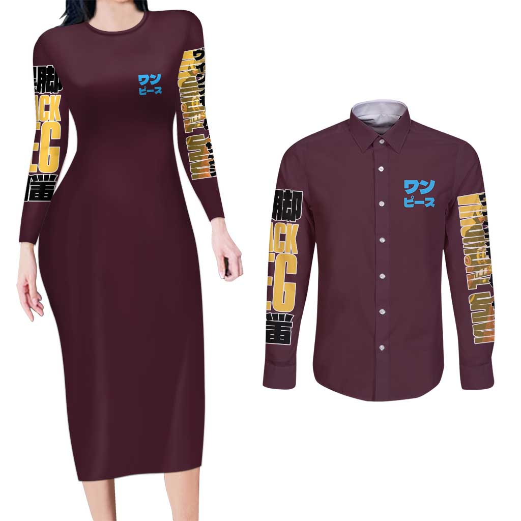 Vinsmoke Sanji V2 One Piece Couples Matching Long Sleeve Bodycon Dress and Long Sleeve Button Shirt Japan Anime Style - The Mazicc