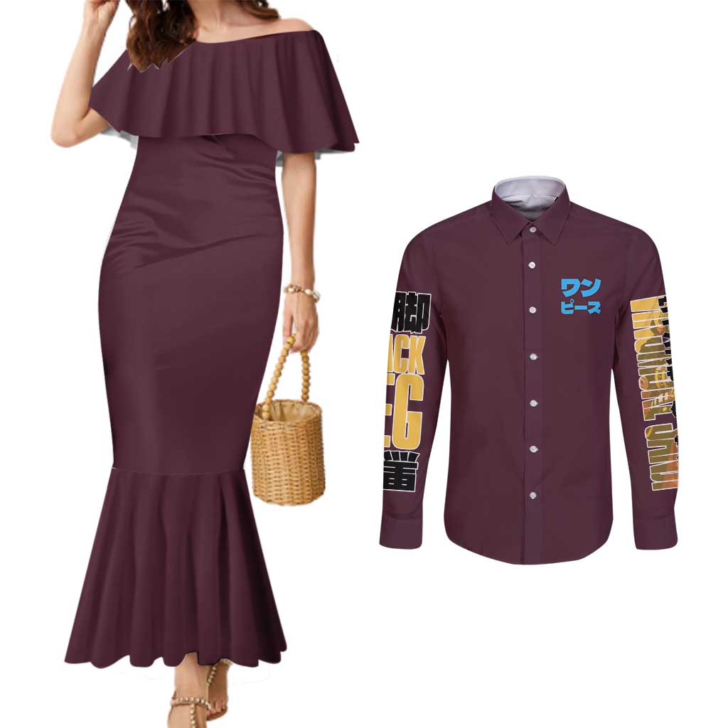Vinsmoke Sanji V2 One Piece Couples Matching Mermaid Dress and Long Sleeve Button Shirt Japan Anime Style - The Mazicc