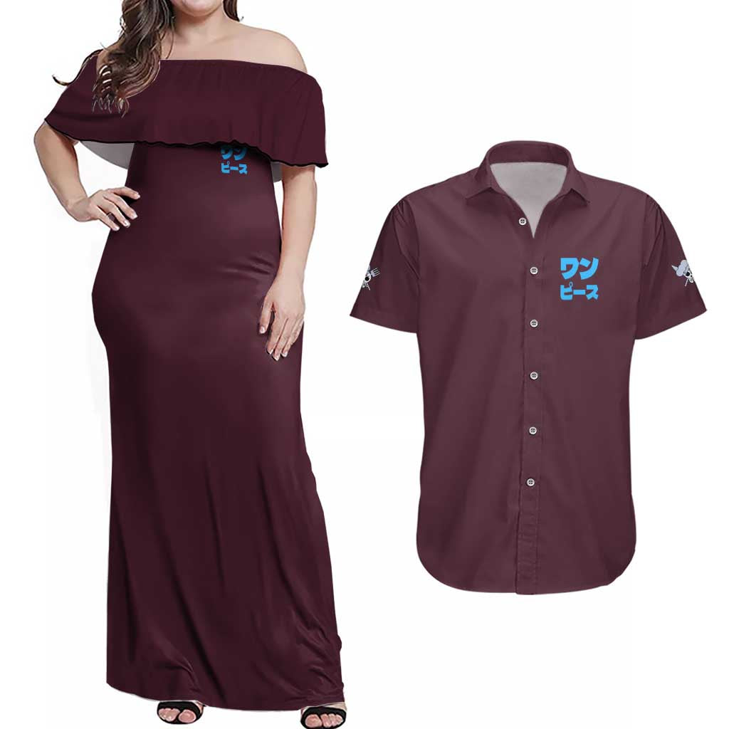 Vinsmoke Sanji V2 One Piece Couples Matching Off Shoulder Maxi Dress and Hawaiian Shirt Japan Anime Style - The Mazicc