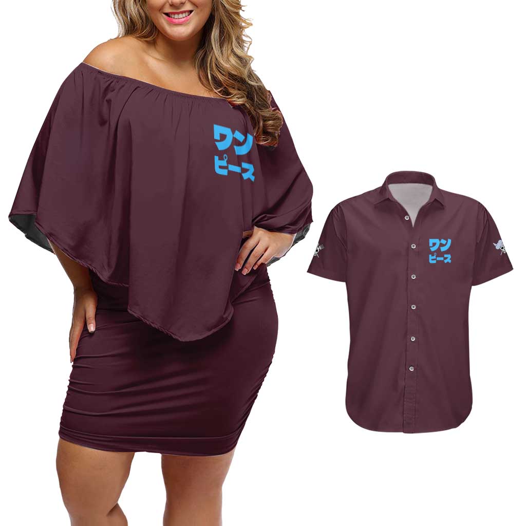 Vinsmoke Sanji V2 One Piece Couples Matching Off Shoulder Short Dress and Hawaiian Shirt Japan Anime Style - The Mazicc