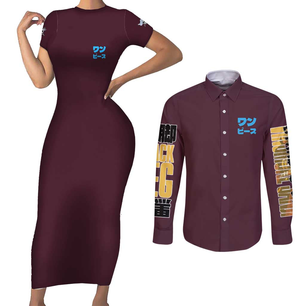 Vinsmoke Sanji V2 One Piece Couples Matching Short Sleeve Bodycon Dress and Long Sleeve Button Shirt Japan Anime Style - The Mazicc
