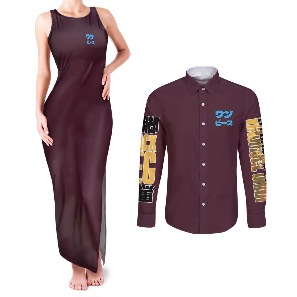 Vinsmoke Sanji V2 One Piece Couples Matching Tank Maxi Dress and Long Sleeve Button Shirt Japan Anime Style - The Mazicc