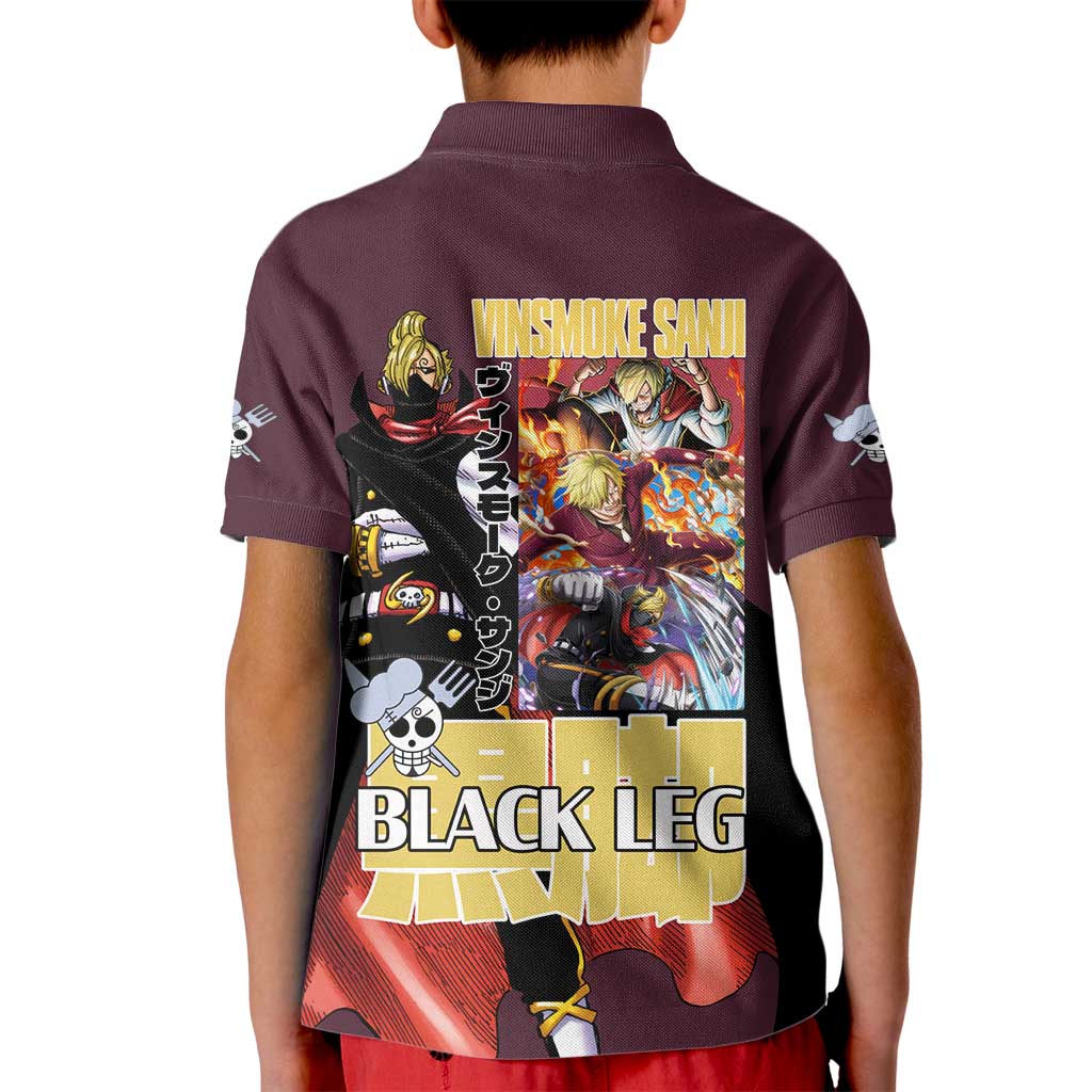 Vinsmoke Sanji V2 One Piece Kid Polo Shirt Japan Anime Style - The Mazicc