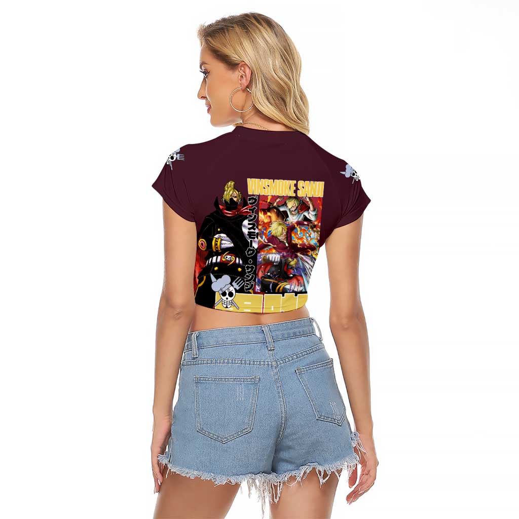 Vinsmoke Sanji V2 One Piece Raglan Cropped T Shirt Japan Anime Style - The Mazicc