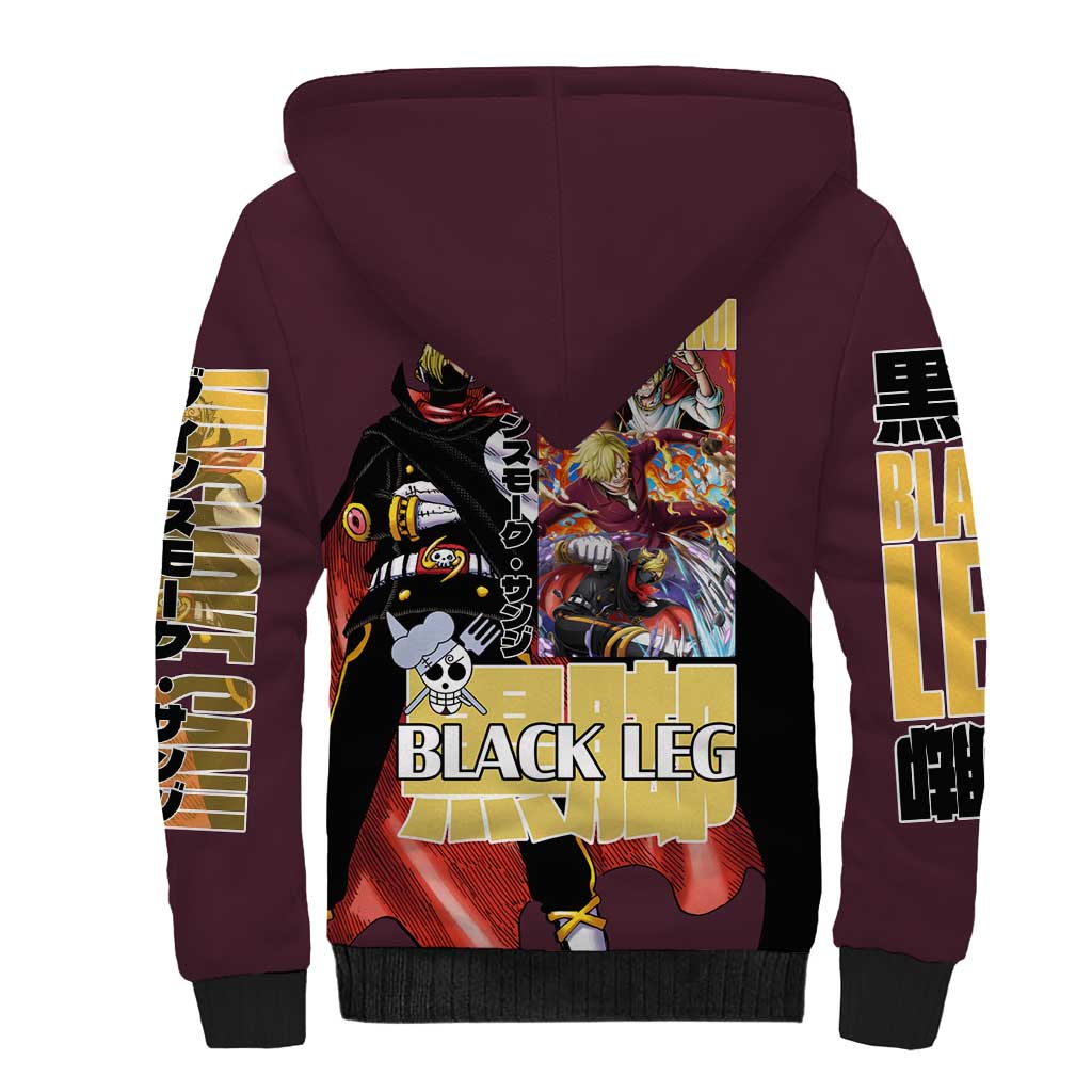 Vinsmoke Sanji V2 One Piece Sherpa Hoodie Japan Anime Style - The Mazicc