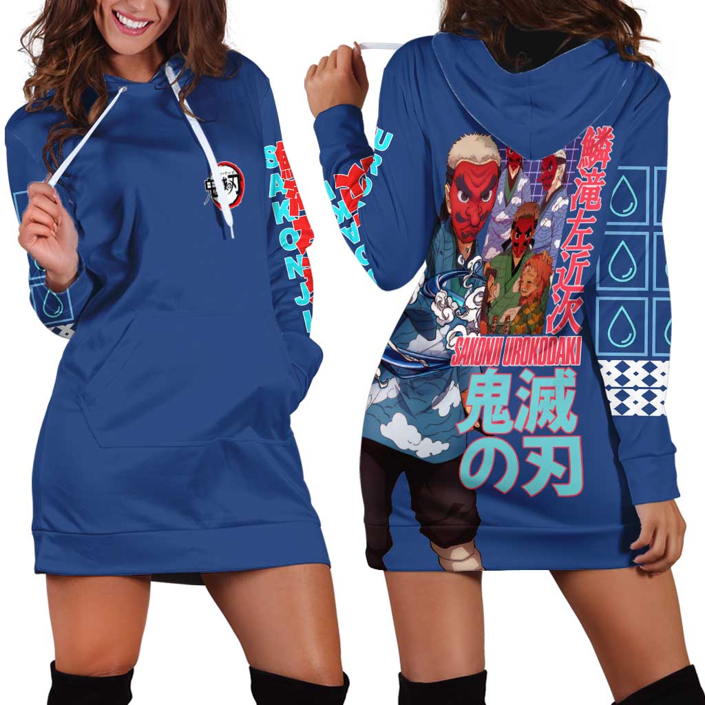 Sakonji Urokodaki V2 Demon Slayer Hoodie Dress Japan Anime Style - The Mazicc