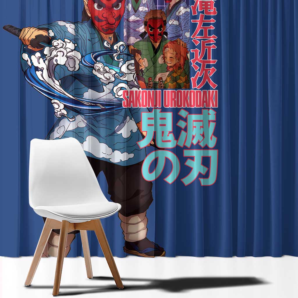 Sakonji Urokodaki V2 Demon Slayer Window Curtain Japan Anime Style - The Mazicc