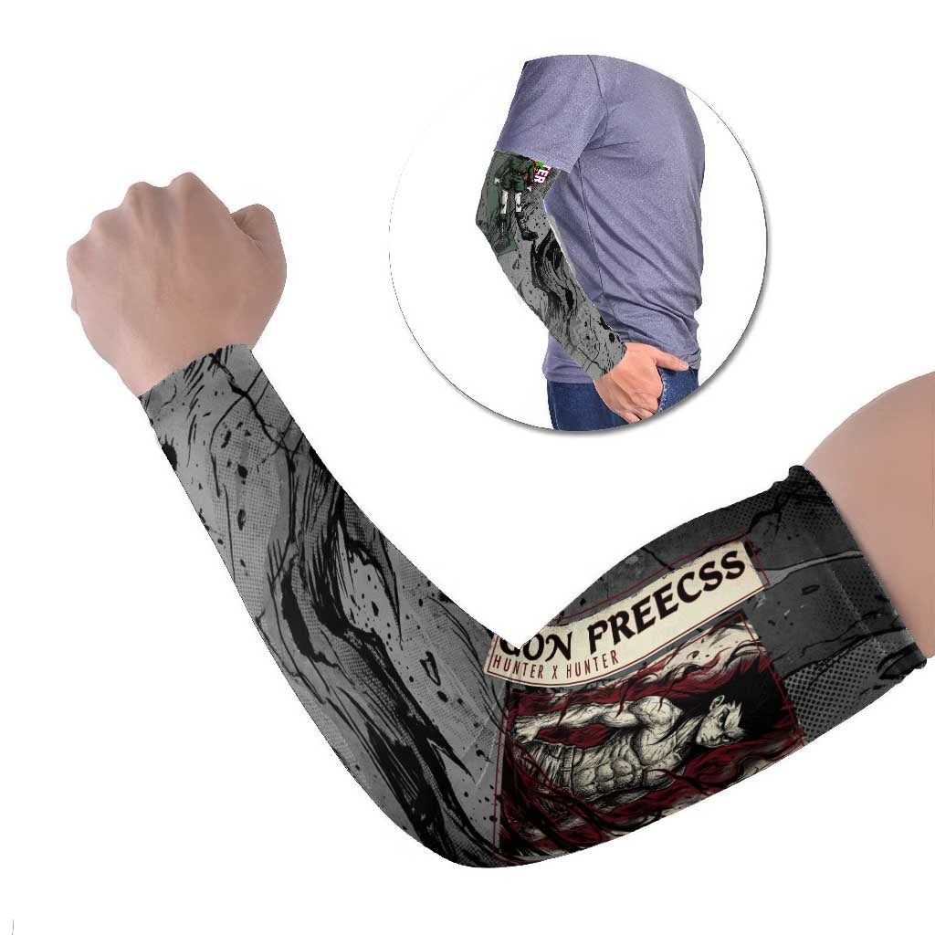 Gon Freecss Hunter x Hunter Dark Grunge Design Arm Sleeves with Transformation Artwork and Anime Graphic Elements - The Mazicc