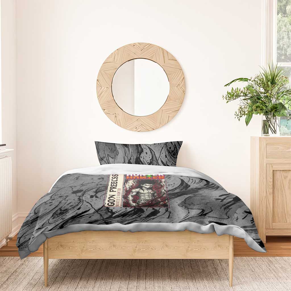 Gon Freecss Hunter x Hunter Dark Grunge Design Bedding Set with Transformation Artwork and Anime Graphic Elements - The Mazicc