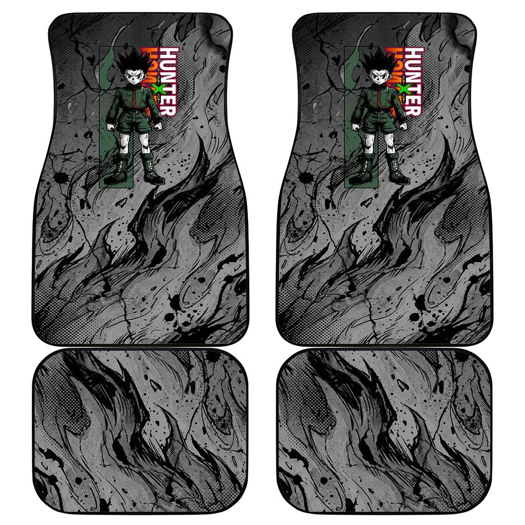 Gon Freecss Hunter x Hunter Dark Grunge Design Car Mats with Transformation Artwork and Anime Graphic Elements - The Mazicc