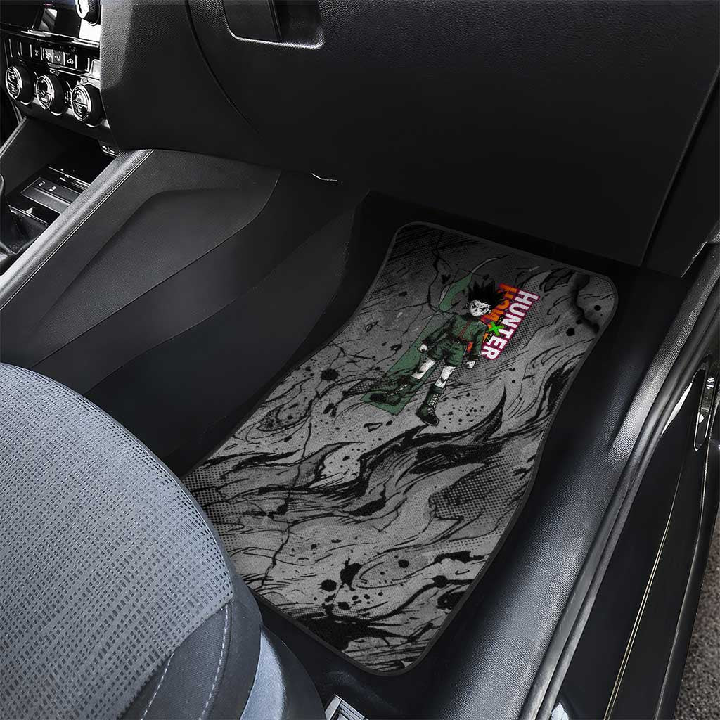 Gon Freecss Hunter x Hunter Dark Grunge Design Car Mats with Transformation Artwork and Anime Graphic Elements - The Mazicc