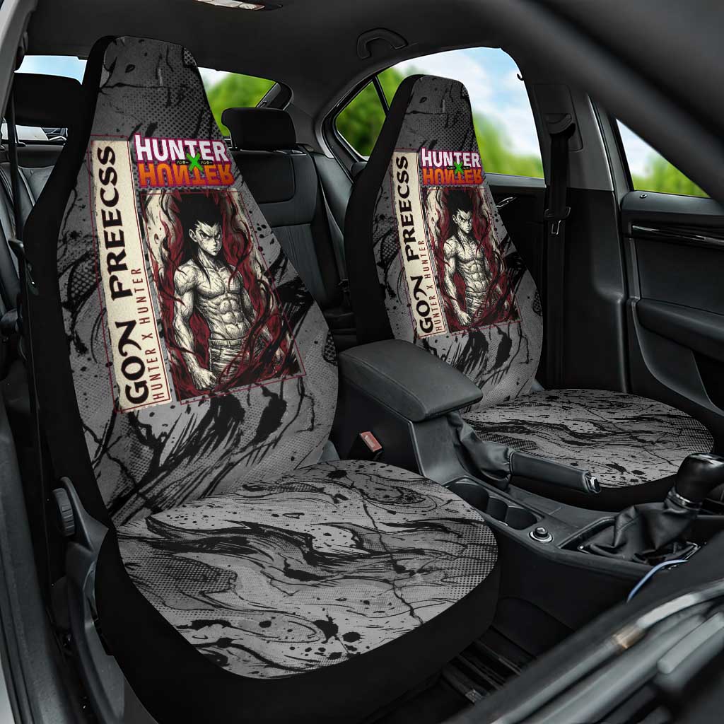 Gon Freecss Hunter x Hunter Dark Grunge Design Car Seat Cover with Transformation Artwork and Anime Graphic Elements - The Mazicc