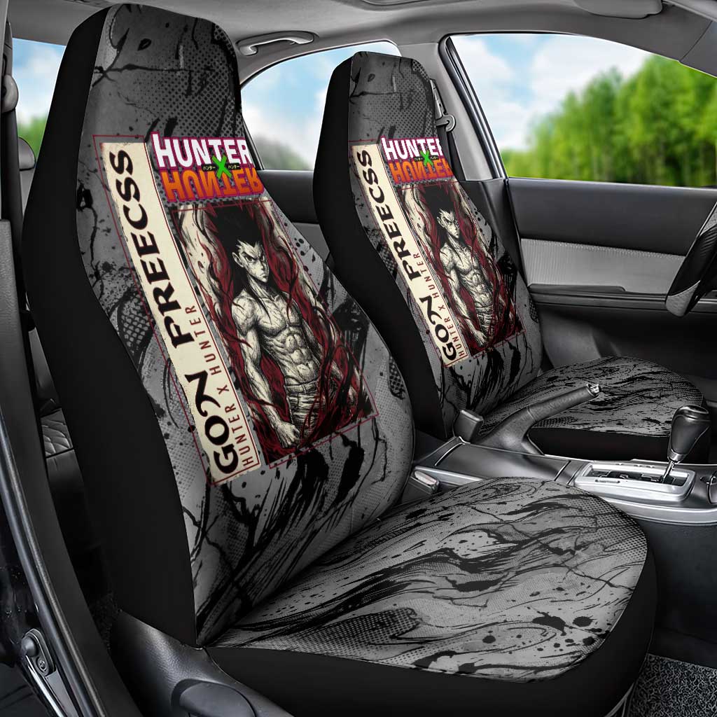 Gon Freecss Hunter x Hunter Dark Grunge Design Car Seat Cover with Transformation Artwork and Anime Graphic Elements - The Mazicc