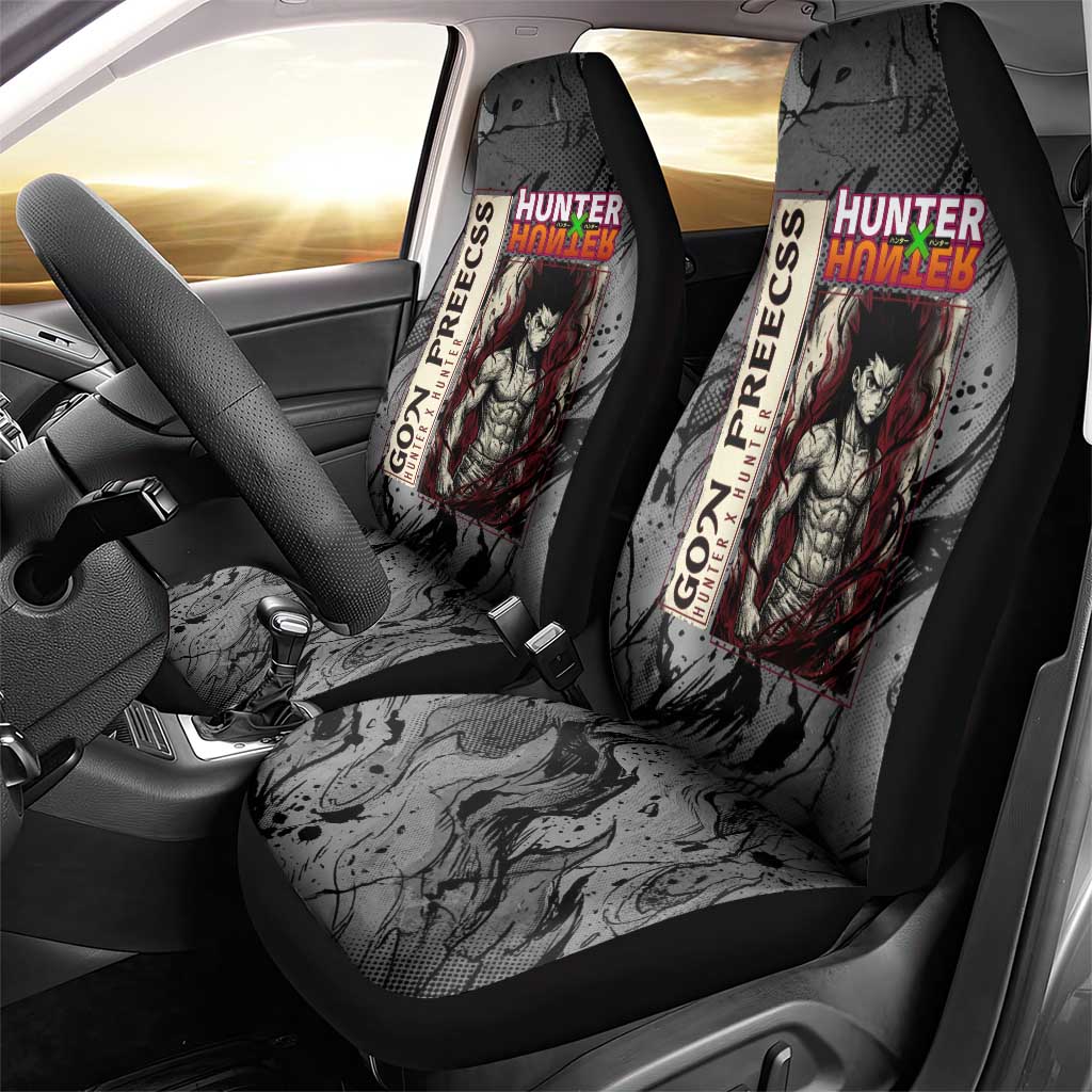 Gon Freecss Hunter x Hunter Dark Grunge Design Car Seat Cover with Transformation Artwork and Anime Graphic Elements - The Mazicc