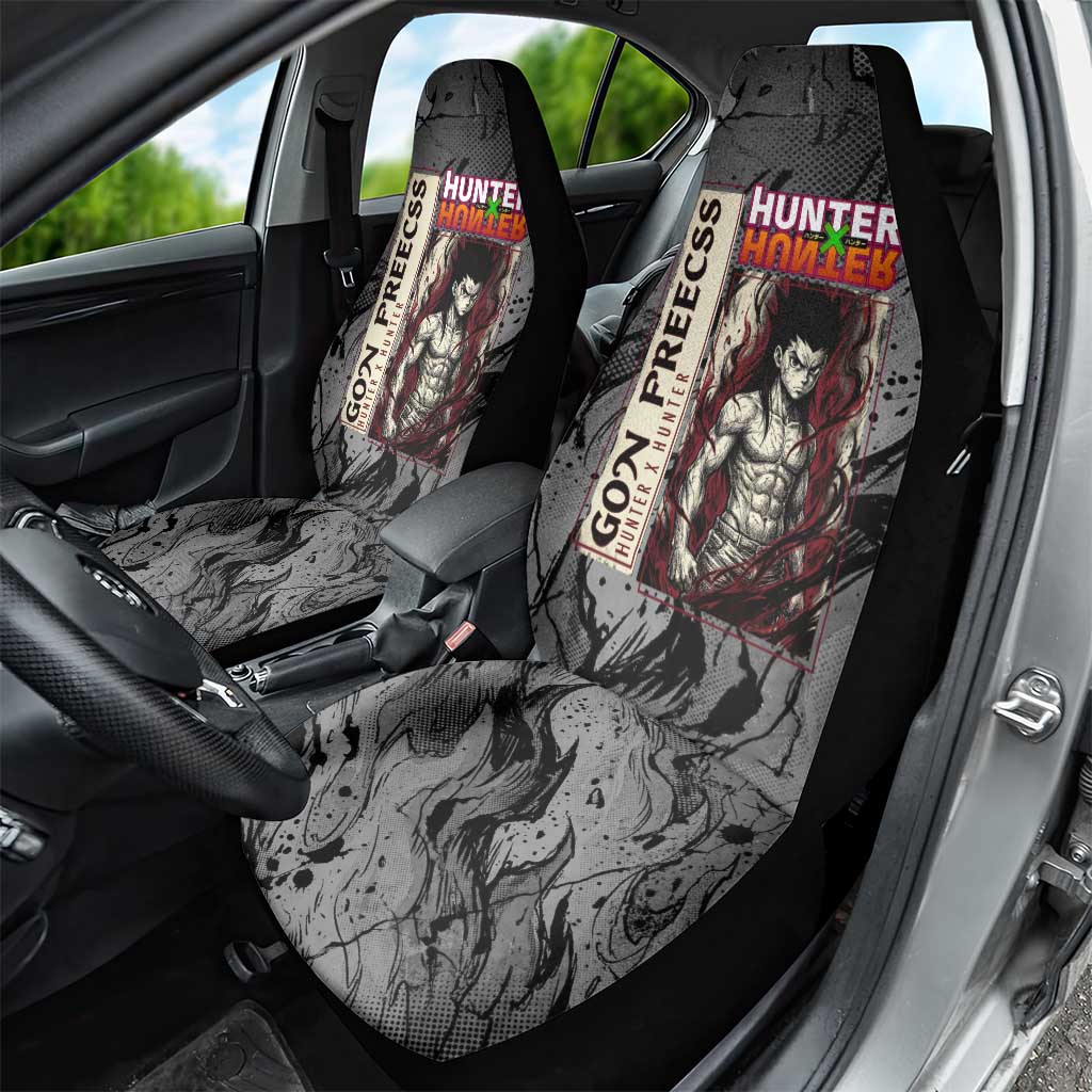 Gon Freecss Hunter x Hunter Dark Grunge Design Car Seat Cover with Transformation Artwork and Anime Graphic Elements - The Mazicc