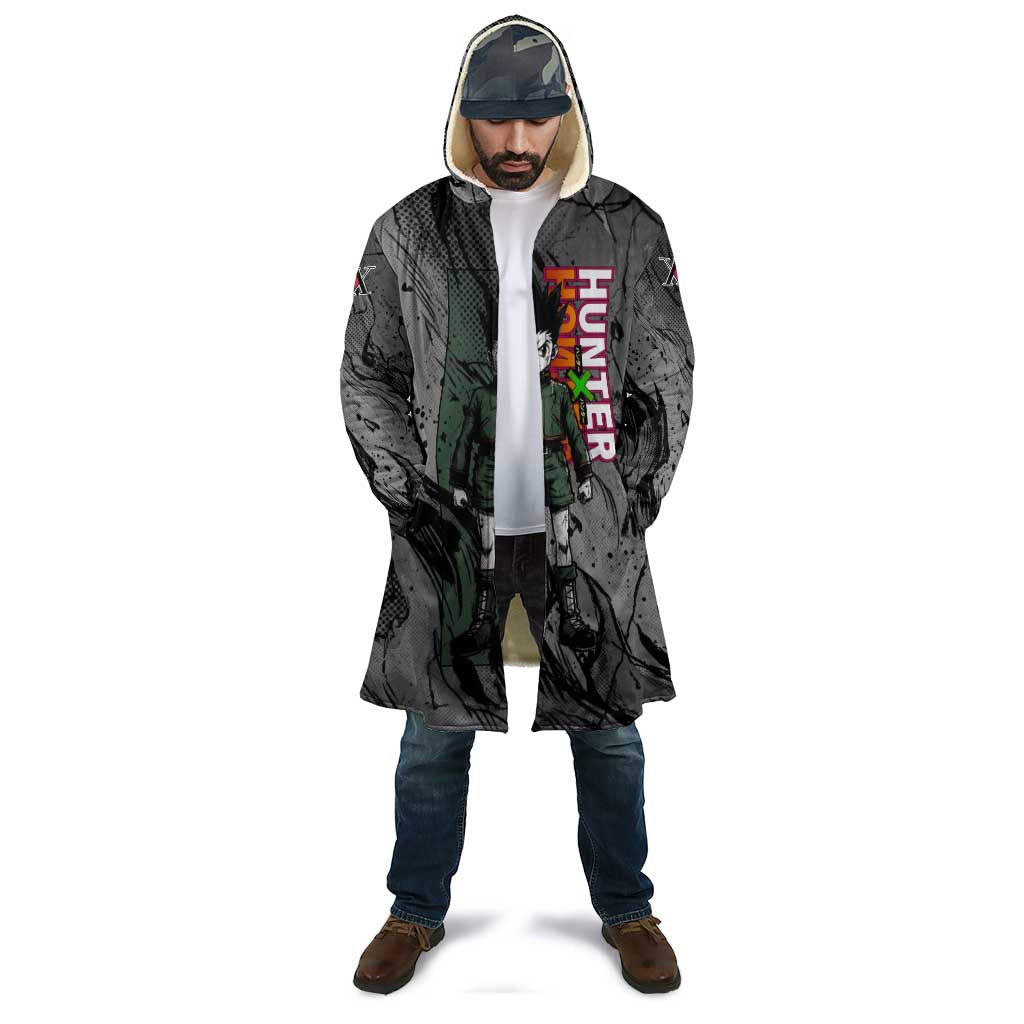 Gon Freecss Hunter x Hunter Dark Grunge Design Cloak with Transformation Artwork and Anime Graphic Elements - The Mazicc