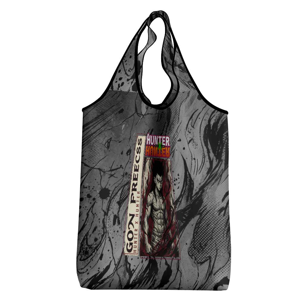 Gon Freecss Hunter x Hunter Dark Grunge Design Grocery Bag with Transformation Artwork and Anime Graphic Elements - The Mazicc