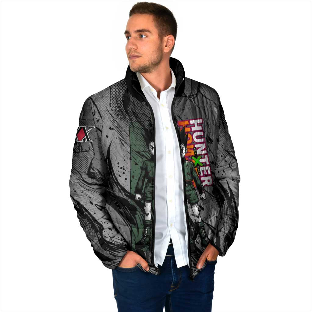 Gon Freecss Hunter x Hunter Dark Grunge Design Padded Jacket with Transformation Artwork and Anime Graphic Elements - The Mazicc