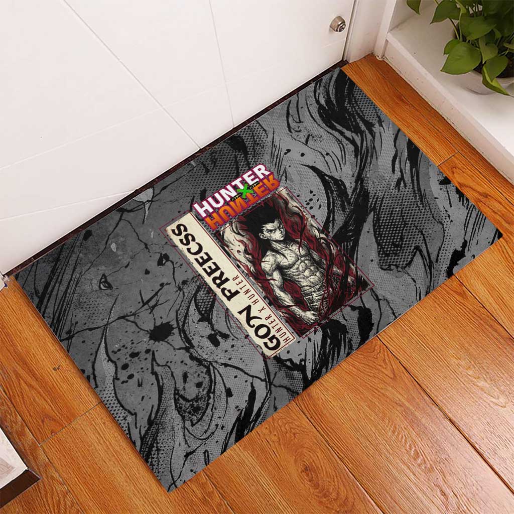 Gon Freecss Hunter x Hunter Dark Grunge Design Rubber Doormat with Transformation Artwork and Anime Graphic Elements - The Mazicc