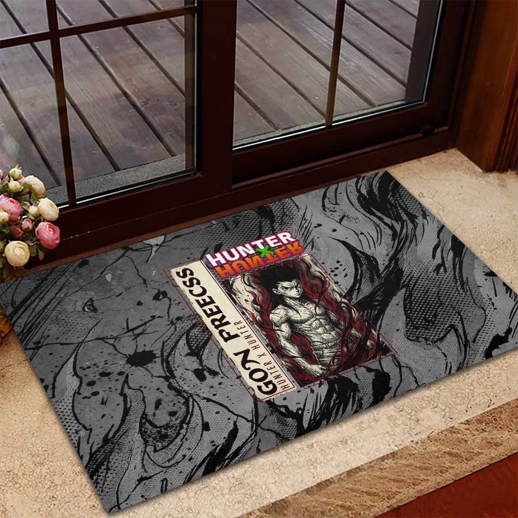 Gon Freecss Hunter x Hunter Dark Grunge Design Rubber Doormat with Transformation Artwork and Anime Graphic Elements - The Mazicc
