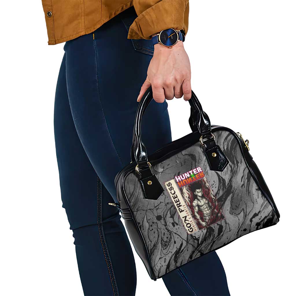 Gon Freecss Hunter x Hunter Dark Grunge Design Shoulder Handbag with Transformation Artwork and Anime Graphic Elements - The Mazicc
