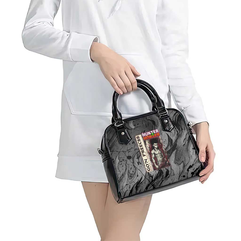 Gon Freecss Hunter x Hunter Dark Grunge Design Shoulder Handbag with Transformation Artwork and Anime Graphic Elements - The Mazicc