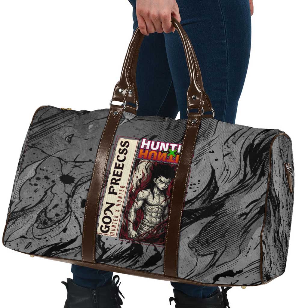 Gon Freecss Hunter x Hunter Dark Grunge Design Travel Bag with Transformation Artwork and Anime Graphic Elements - The Mazicc