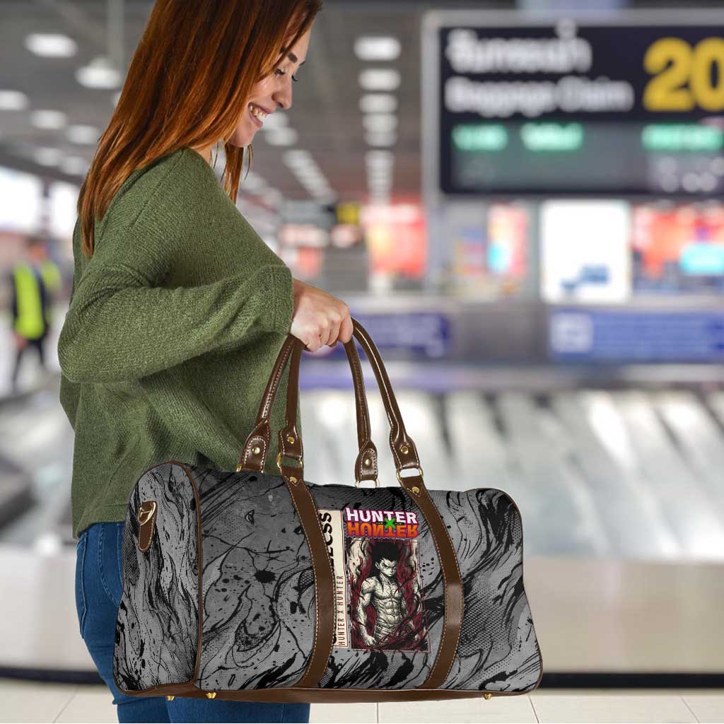 Gon Freecss Hunter x Hunter Dark Grunge Design Travel Bag with Transformation Artwork and Anime Graphic Elements - The Mazicc