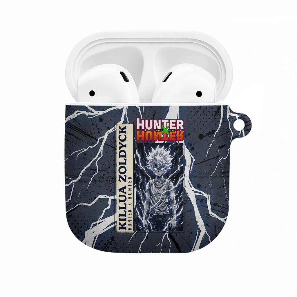 Killua Zoldyck Hunter x Hunter Lightning Aura Design AirPods Case with Transformation Artwork and Anime Style Graphics - The Mazicc