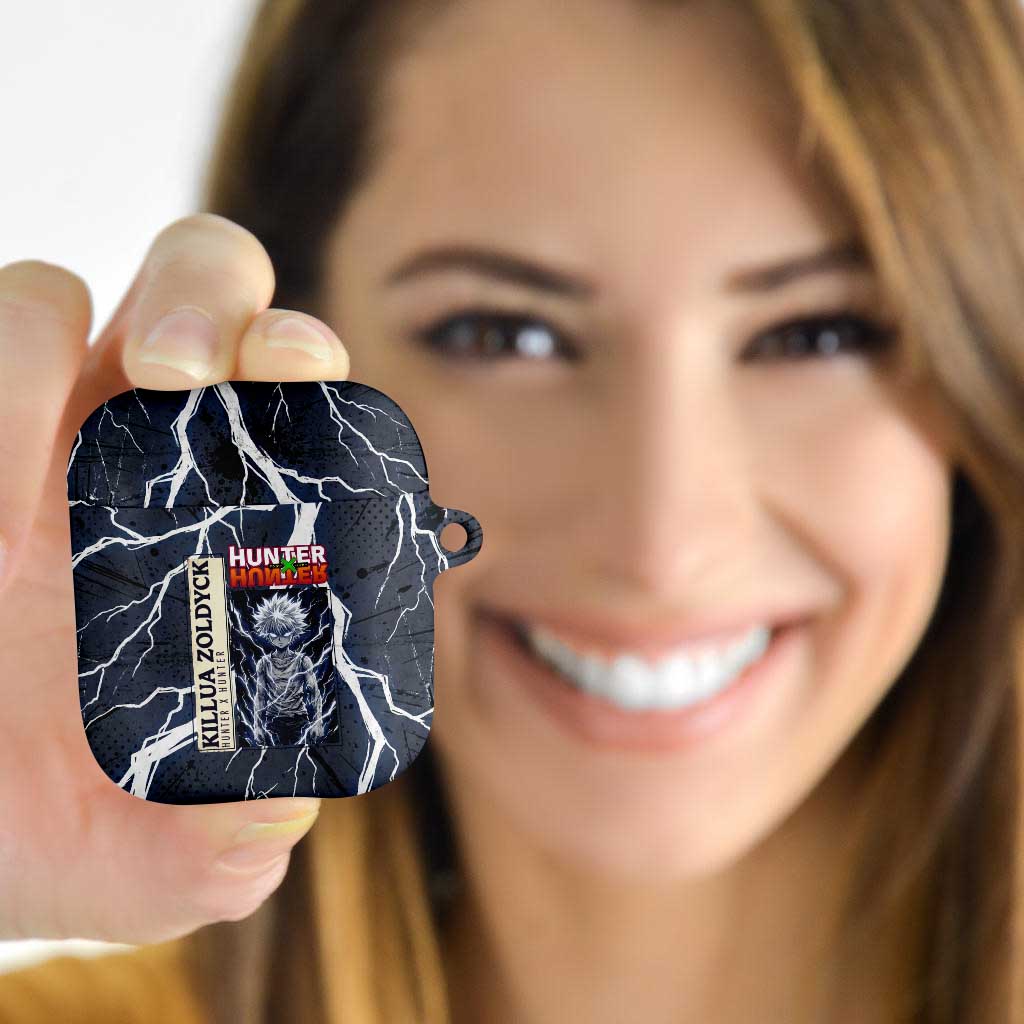 Killua Zoldyck Hunter x Hunter Lightning Aura Design AirPods Case with Transformation Artwork and Anime Style Graphics - The Mazicc