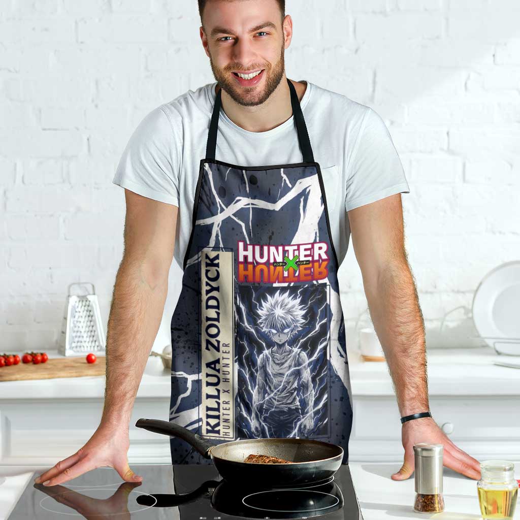 Killua Zoldyck Hunter x Hunter Lightning Aura Design Apron with Transformation Artwork and Anime Style Graphics - The Mazicc