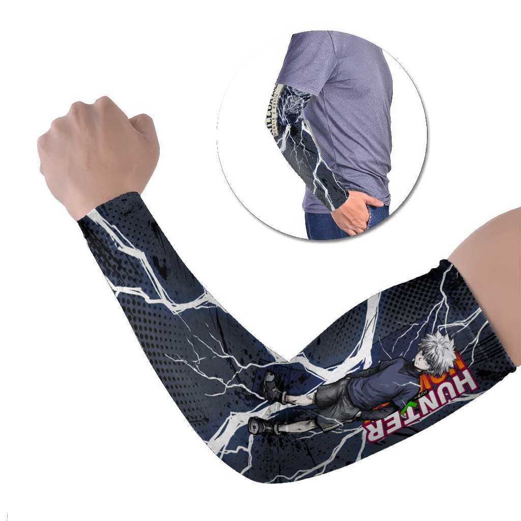 Killua Zoldyck Hunter x Hunter Lightning Aura Design Arm Sleeves with Transformation Artwork and Anime Style Graphics - The Mazicc