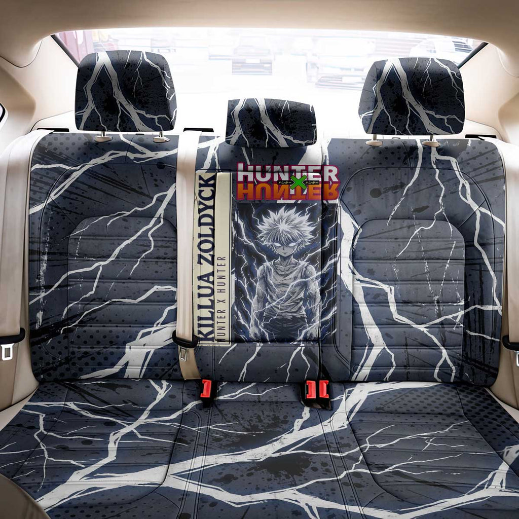 Killua Zoldyck Hunter x Hunter Lightning Aura Design Back Car Seat Cover with Transformation Artwork and Anime Style Graphics - The Mazicc