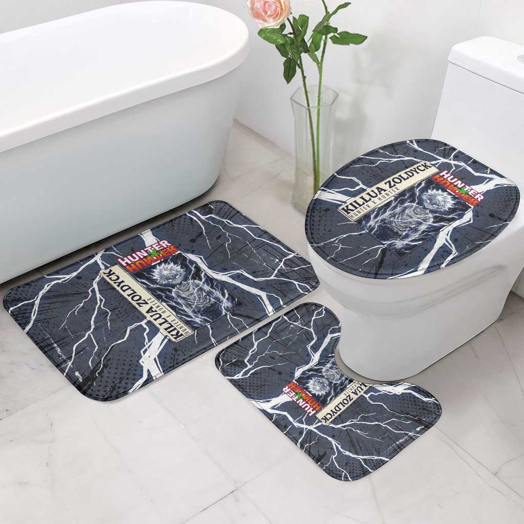 Killua Zoldyck Hunter x Hunter Lightning Aura Design Bathroom Set with Transformation Artwork and Anime Style Graphics - The Mazicc