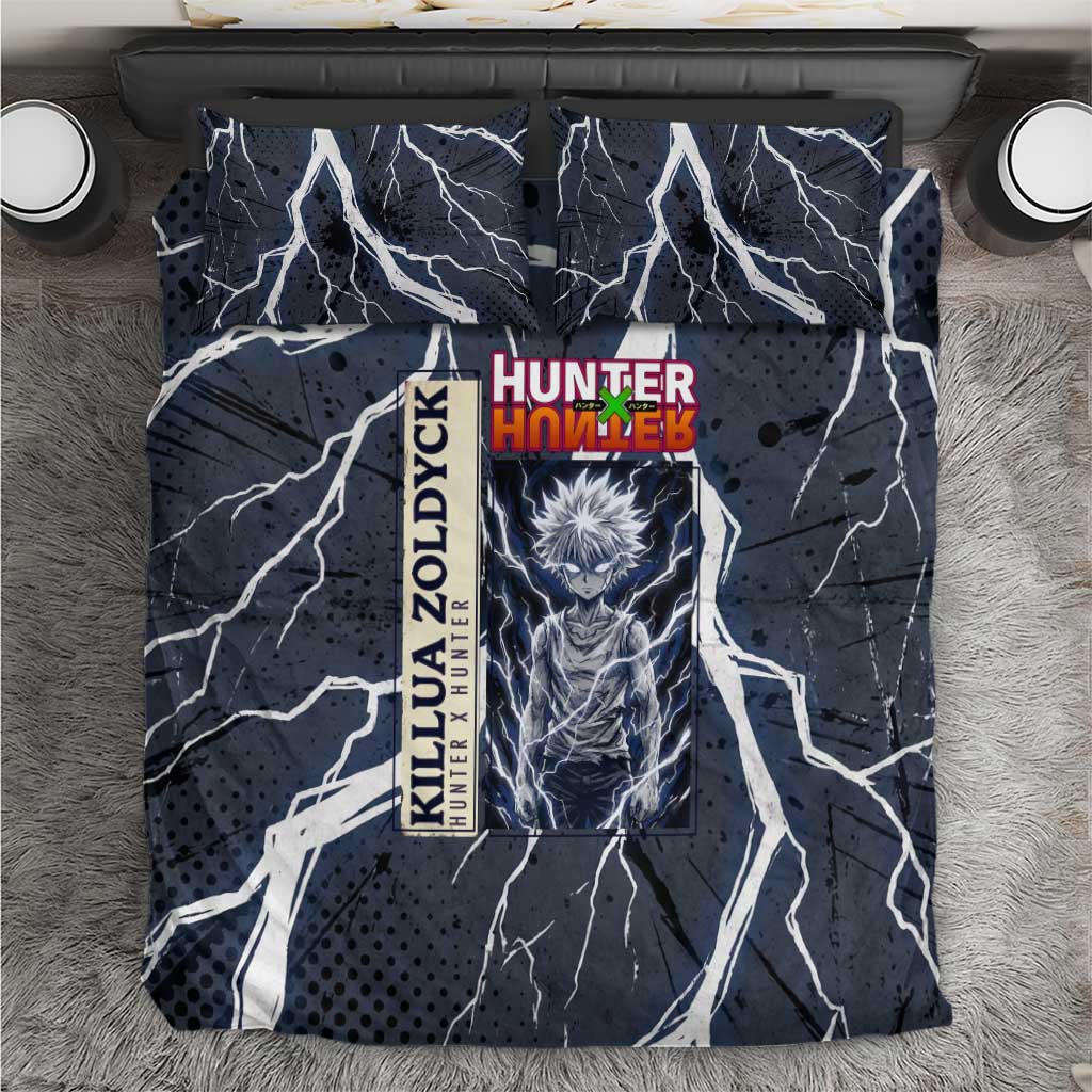 Killua Zoldyck Hunter x Hunter Lightning Aura Design Bedding Set with Transformation Artwork and Anime Style Graphics - The Mazicc