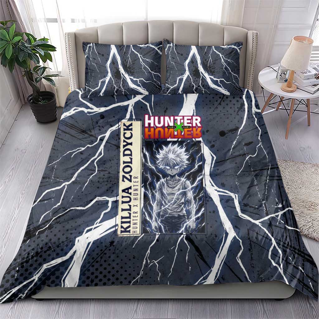 Killua Zoldyck Hunter x Hunter Lightning Aura Design Bedding Set with Transformation Artwork and Anime Style Graphics - The Mazicc