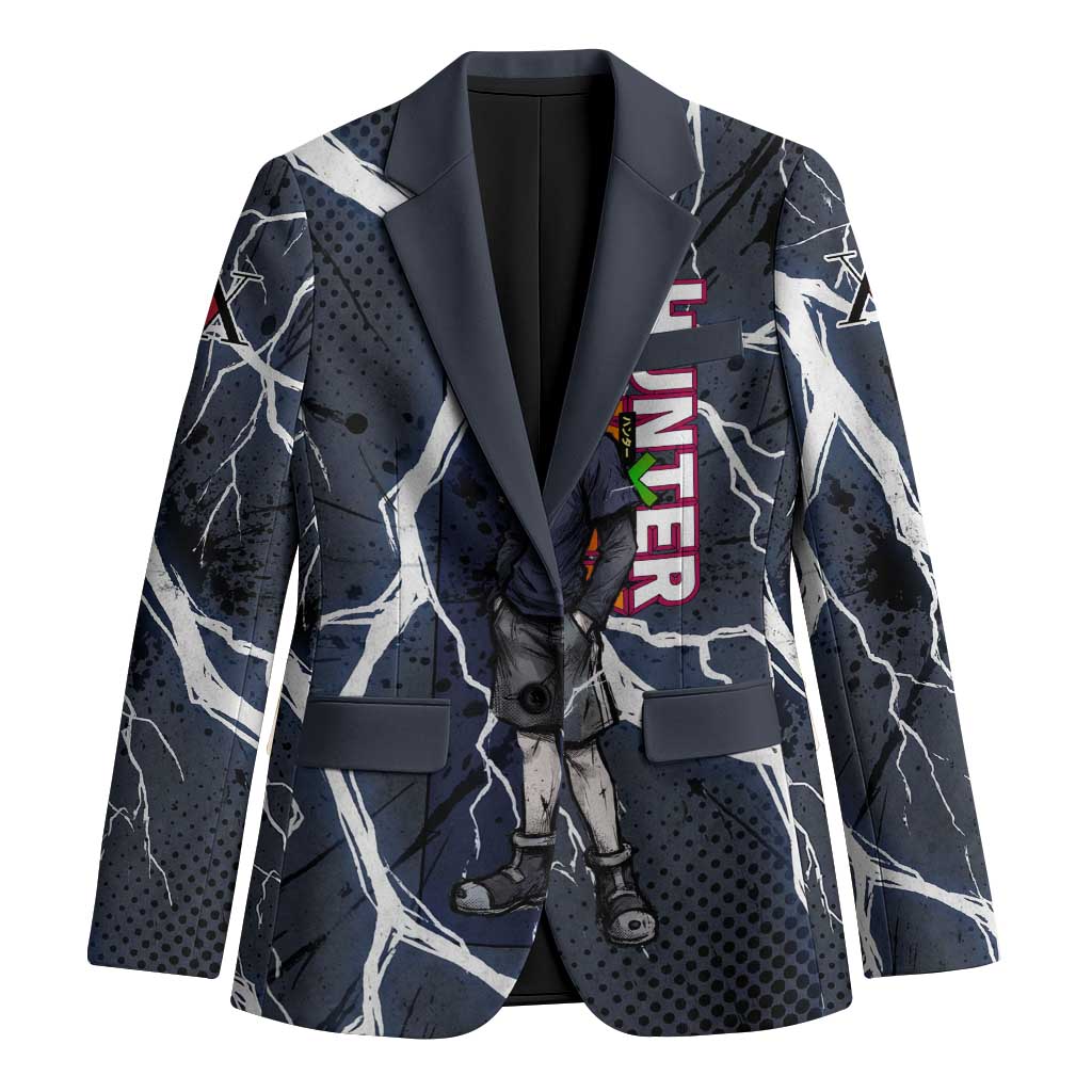 Killua Zoldyck Hunter x Hunter Lightning Aura Design Blazer with Transformation Artwork and Anime Style Graphics - The Mazicc