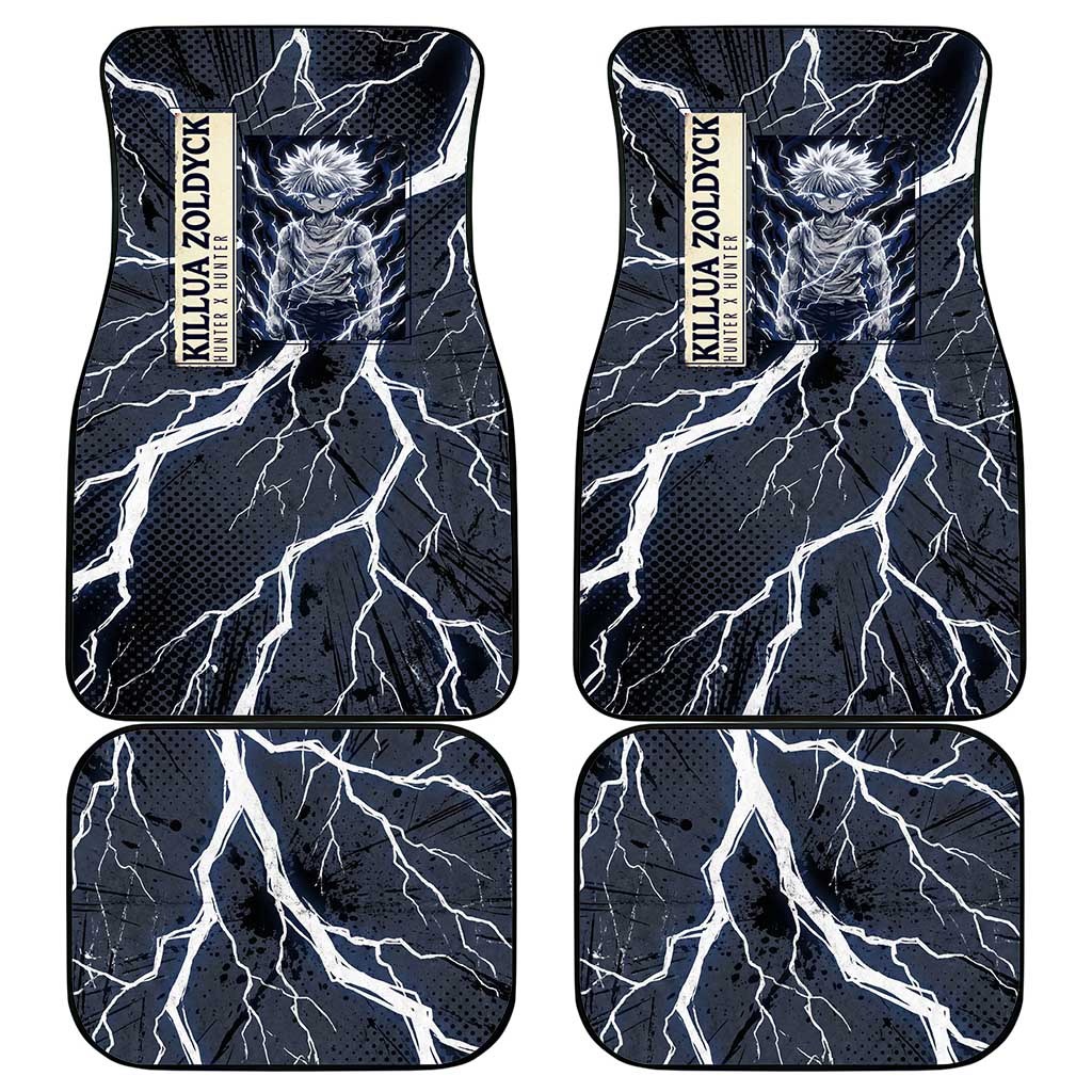 Killua Zoldyck Hunter x Hunter Lightning Aura Design Car Mats with Transformation Artwork and Anime Style Graphics - The Mazicc