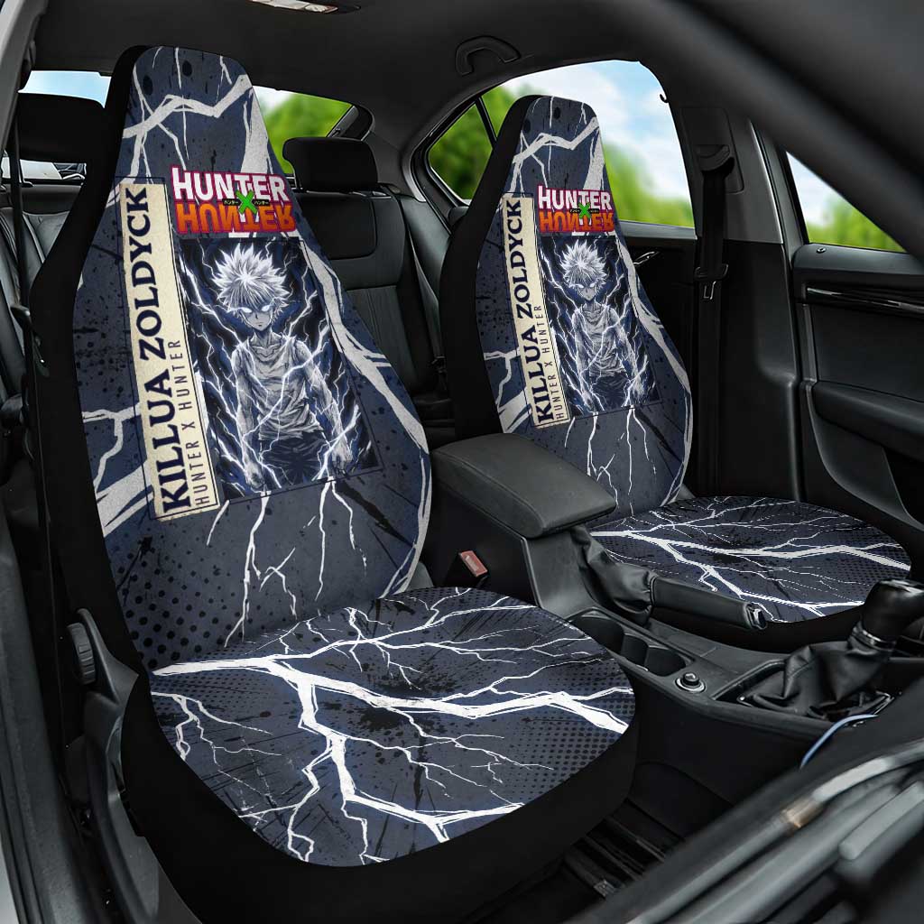 Killua Zoldyck Hunter x Hunter Lightning Aura Design Car Seat Cover with Transformation Artwork and Anime Style Graphics - The Mazicc