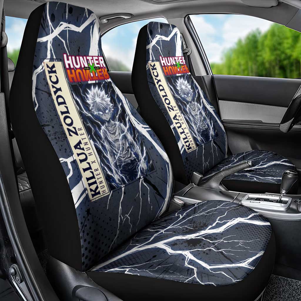 Killua Zoldyck Hunter x Hunter Lightning Aura Design Car Seat Cover with Transformation Artwork and Anime Style Graphics - The Mazicc