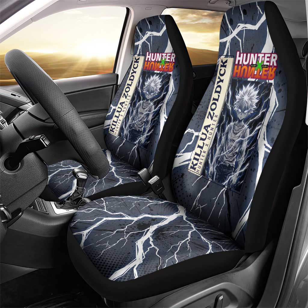 Killua Zoldyck Hunter x Hunter Lightning Aura Design Car Seat Cover with Transformation Artwork and Anime Style Graphics - The Mazicc