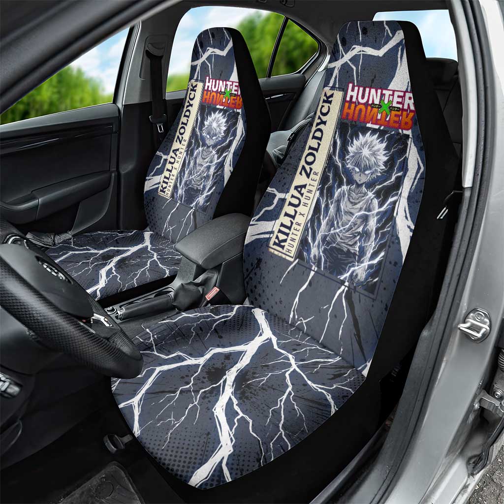 Killua Zoldyck Hunter x Hunter Lightning Aura Design Car Seat Cover with Transformation Artwork and Anime Style Graphics - The Mazicc