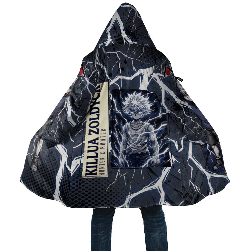 Killua Zoldyck Hunter x Hunter Lightning Aura Design Cloak with Transformation Artwork and Anime Style Graphics - The Mazicc