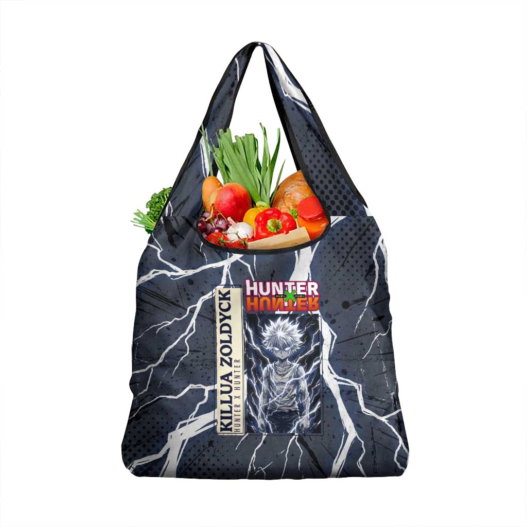 Killua Zoldyck Hunter x Hunter Lightning Aura Design Grocery Bag with Transformation Artwork and Anime Style Graphics - The Mazicc